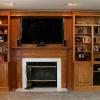 Custom Wall Unit / Fireplace Mantel
Wood Species - Red Oak
Finish - Hand Rubbed Autumn Wiping Stain & Pre-Catalyzed Lacquer Top Coat